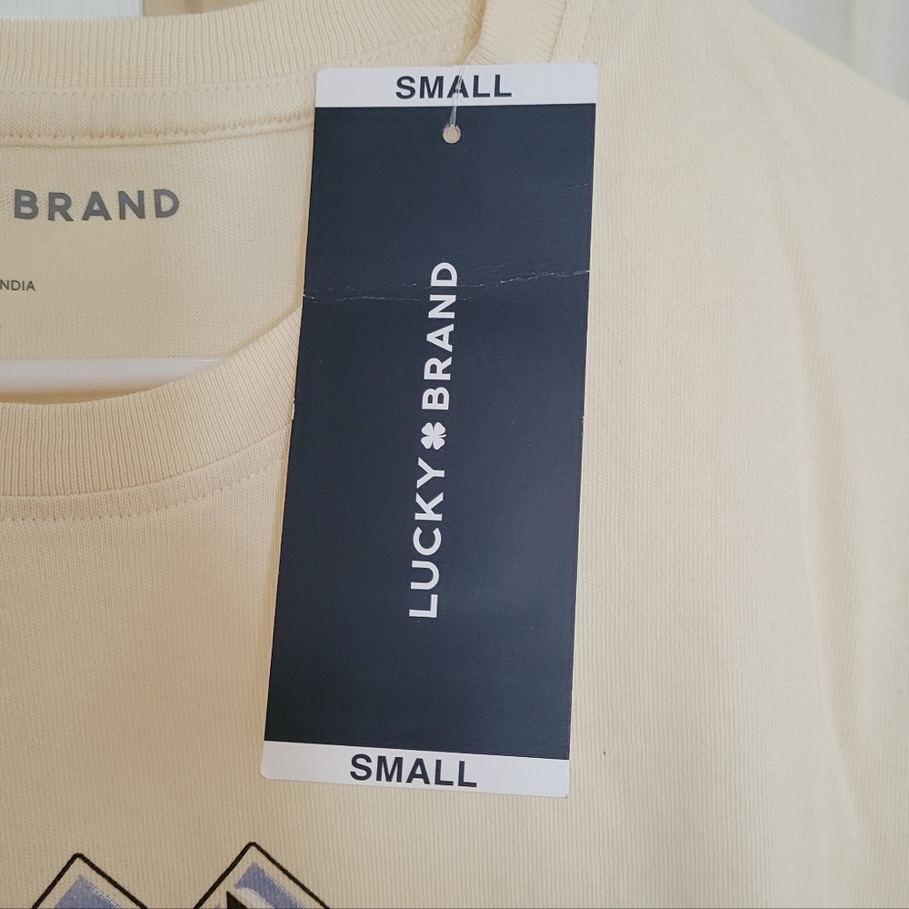 LUCKY BRAND Cotton Graphic Tee Size Small - Picture 7 of 7